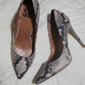 Faux Snakeskin Pumps
